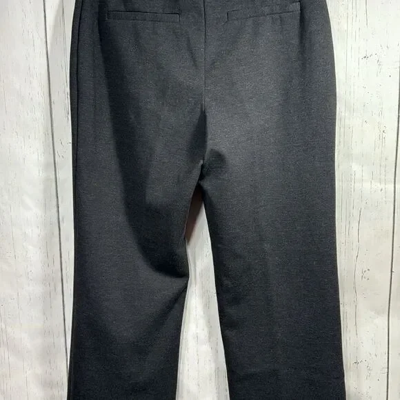 Chicos Regular Knit Womens Dark Grey Career Office Straight Leg Pants Size M - Picture 10 of 16